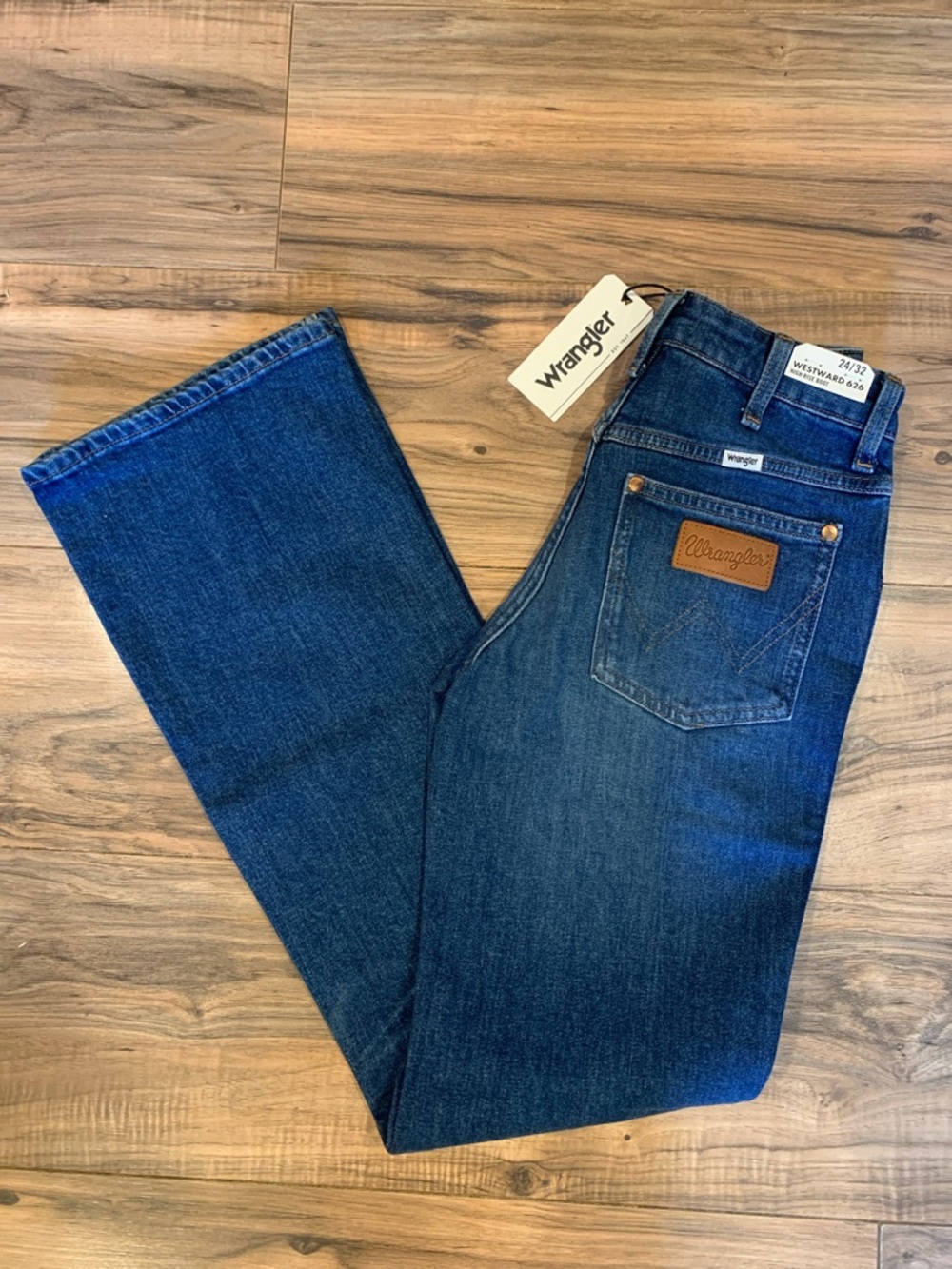 NWT Wrangler Women's Westward 626 High Rise Bootcut Jeans Rodeo Dark Wash 24/32